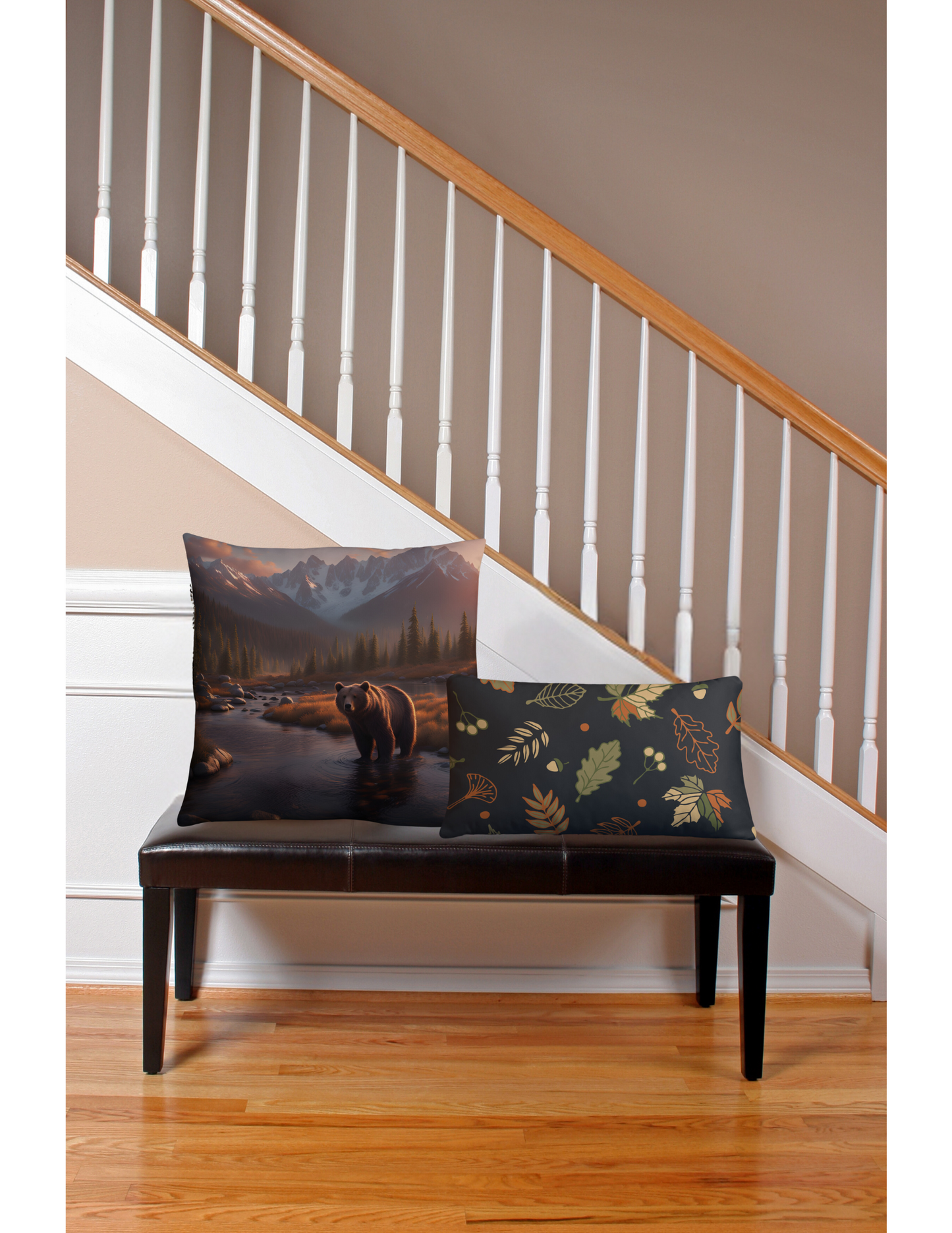 *Bear in the Forest Pillow Case, Mountain Woodsy Home Decor