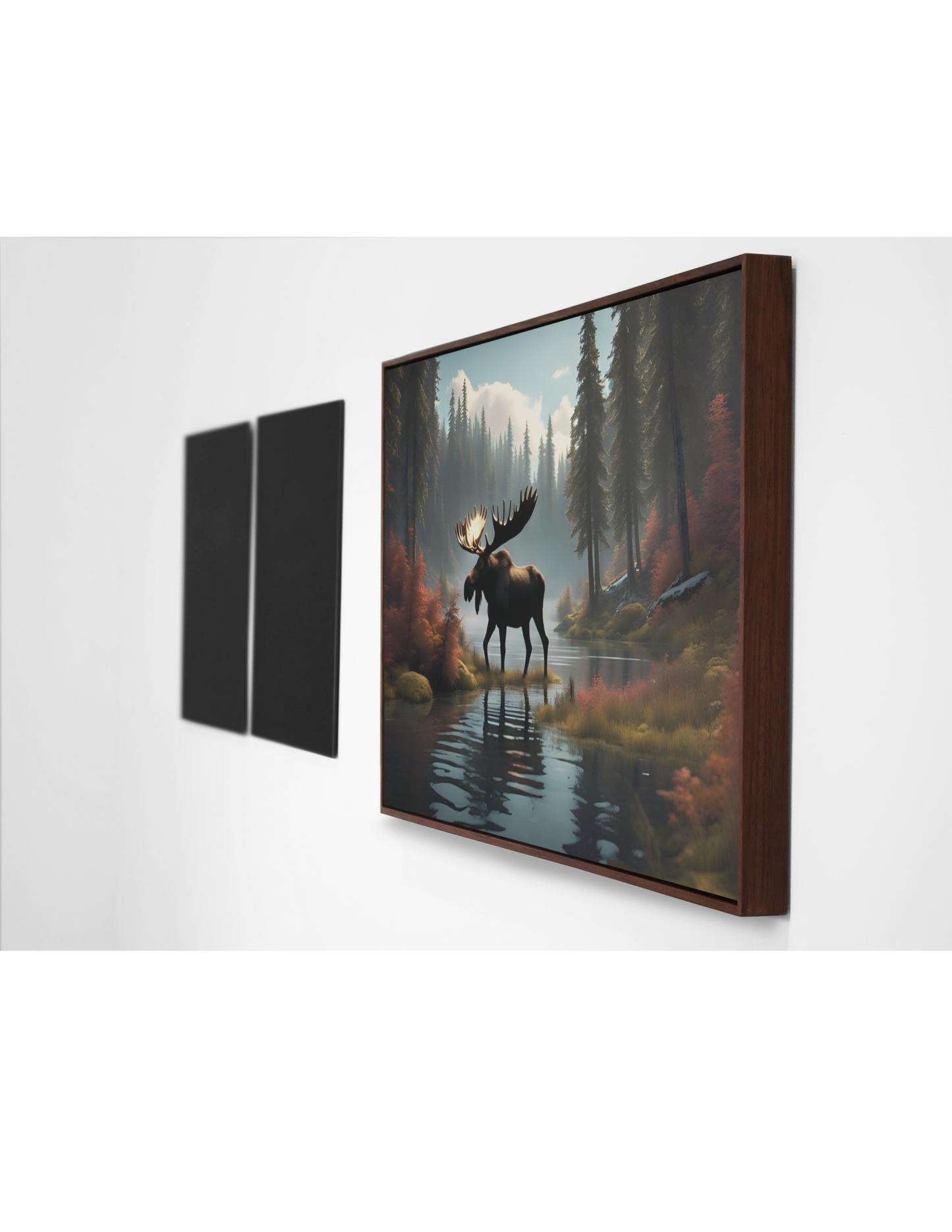 Beautiful Moose Canvas, Wilderness Wall Artwork Decor