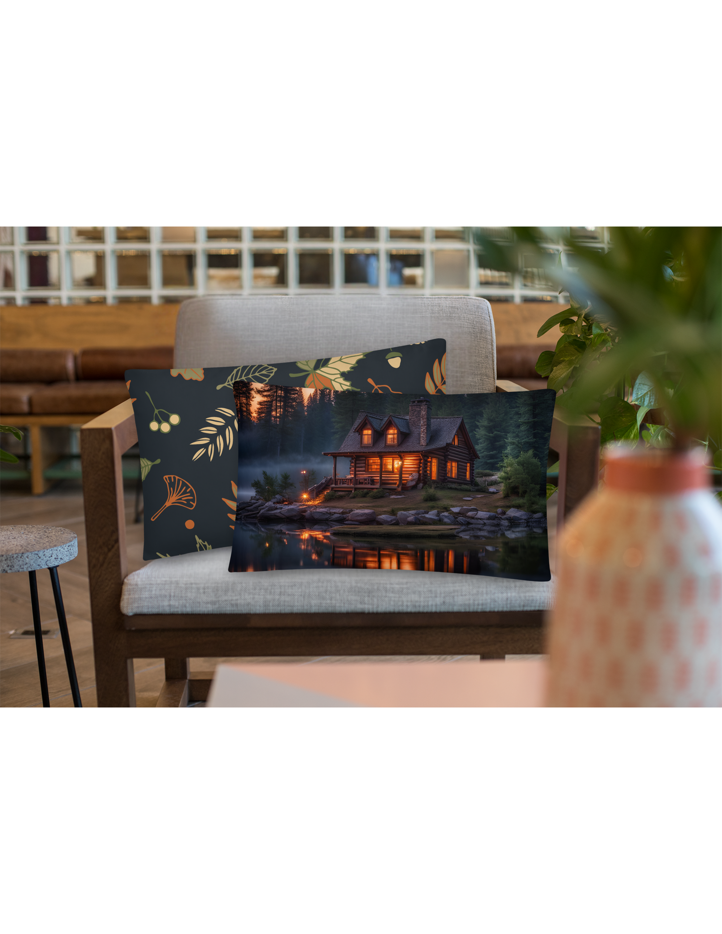 *Cabin in the Woods Accent Pillow, Wilderness Inspired Lodge Home Decor