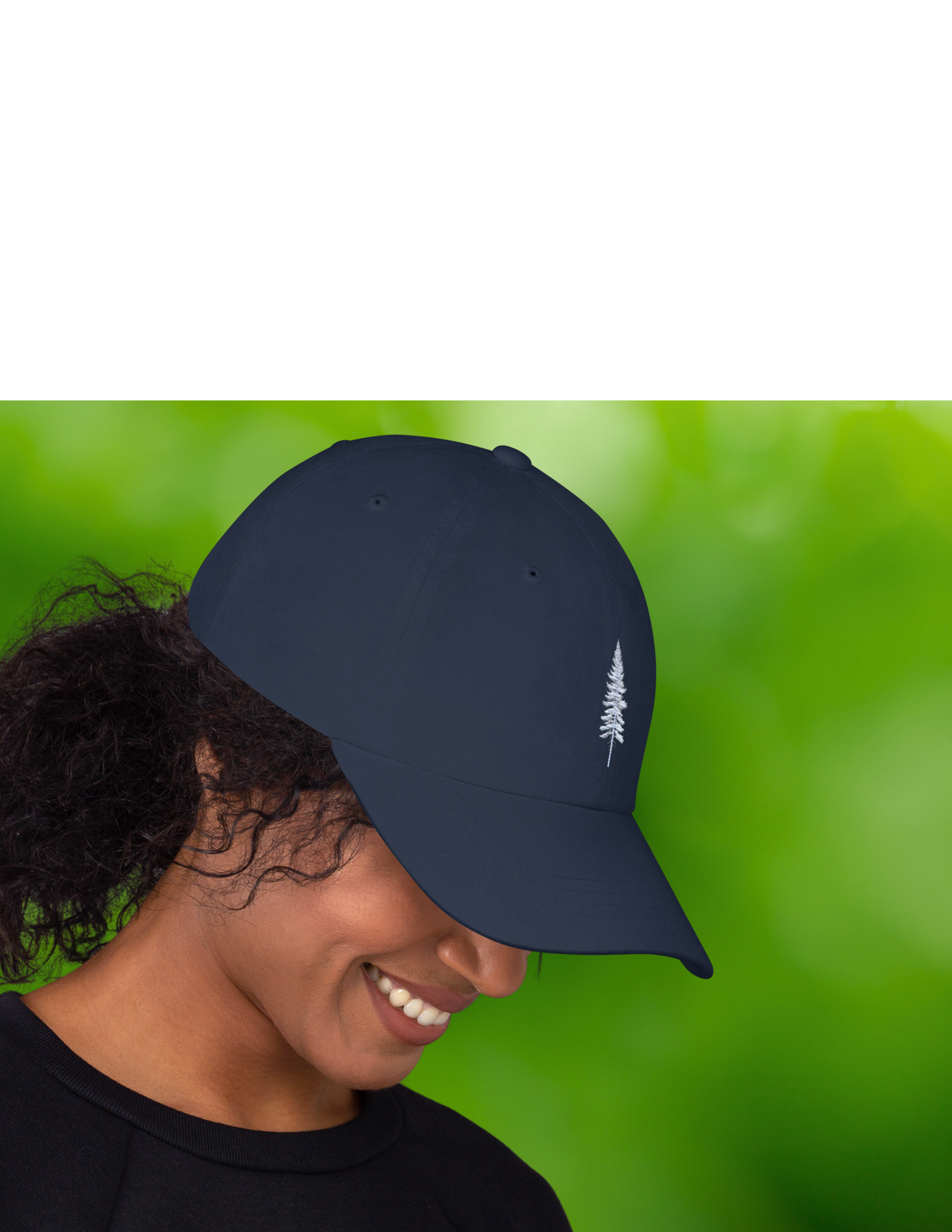 *Embroidered Pine Tree Dad Hat, Hiking Outdoors Cap