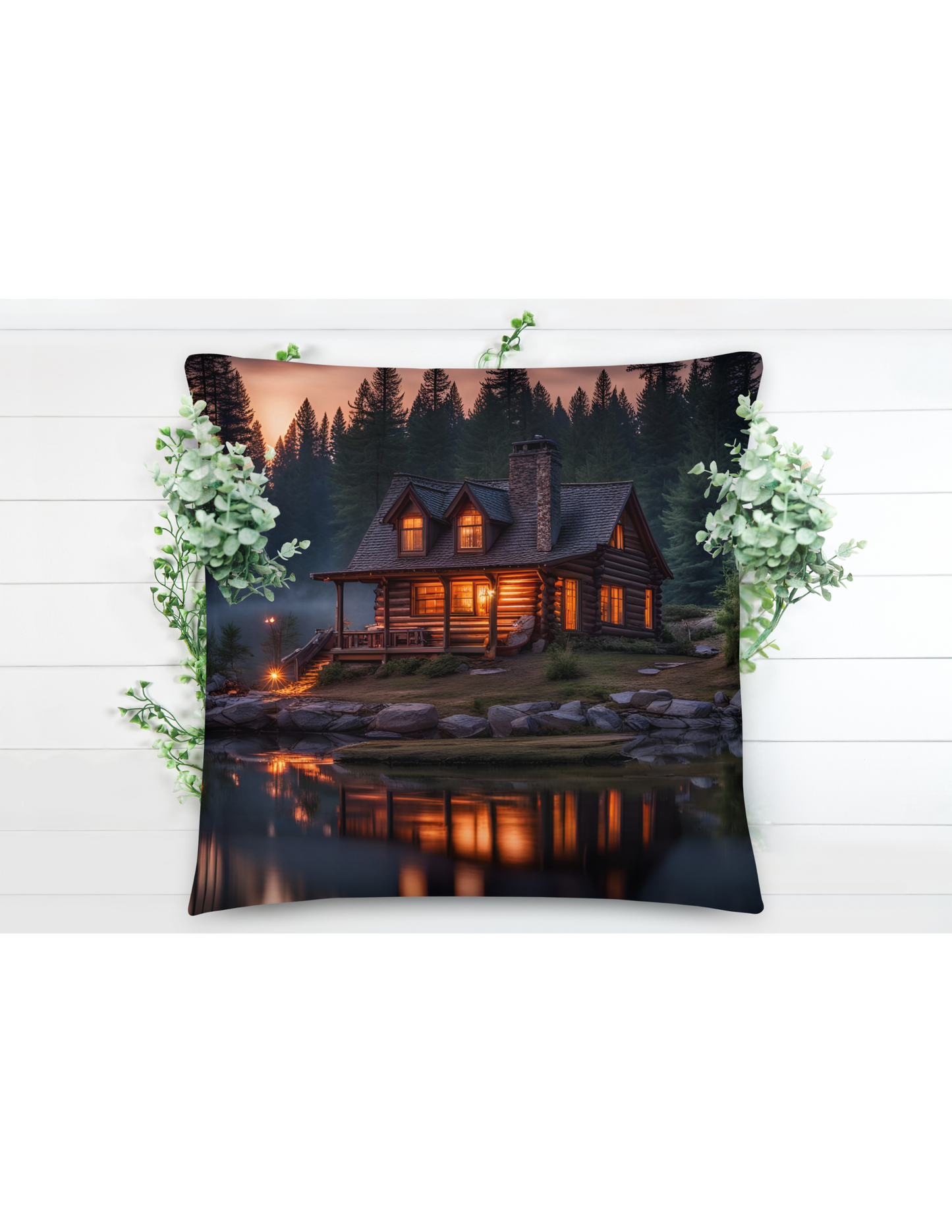 *Cabin in the Woods Accent Pillow, Wilderness Inspired Lodge Home Decor