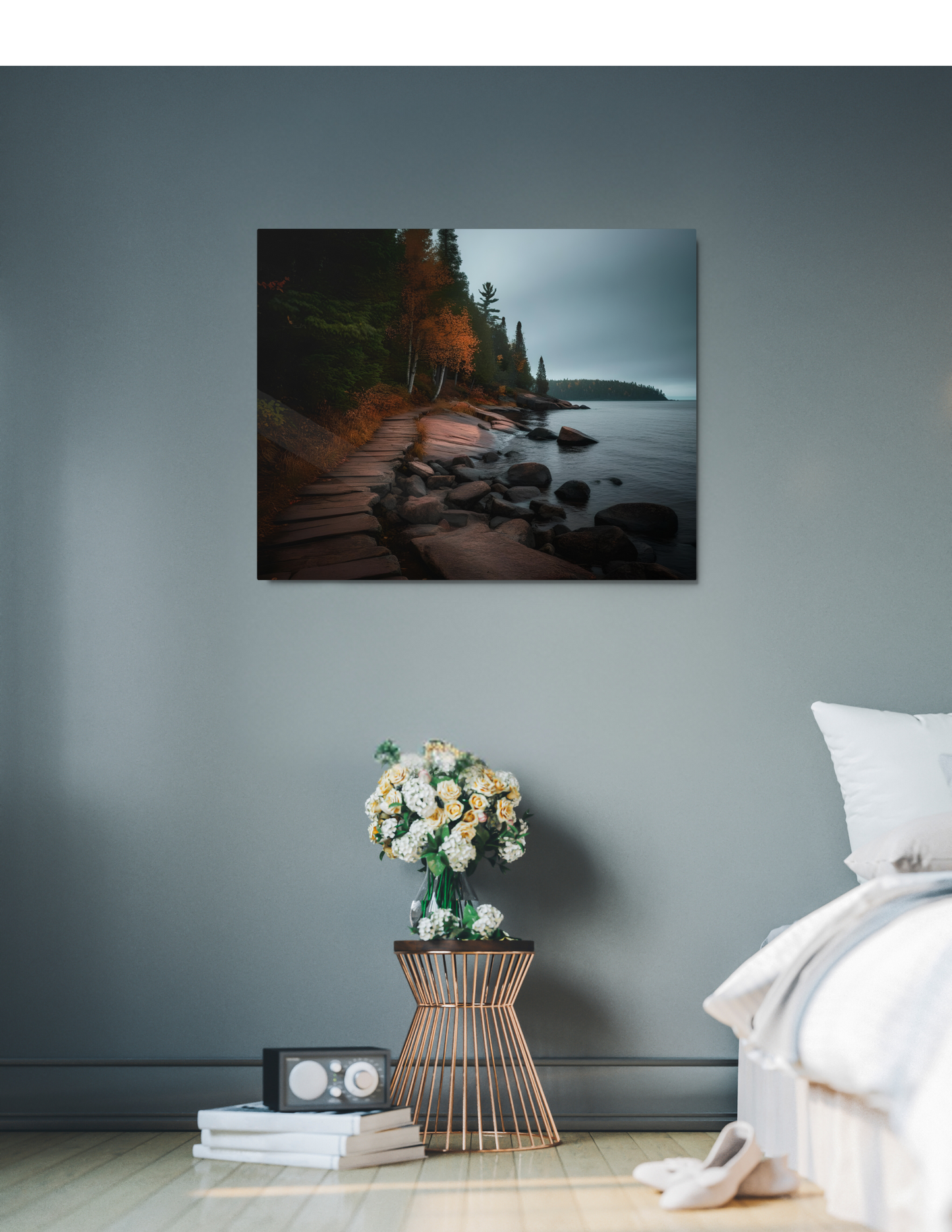 *Tranquil Lake Shore Metal Wall Decor, Beautiful Nautical Artwork