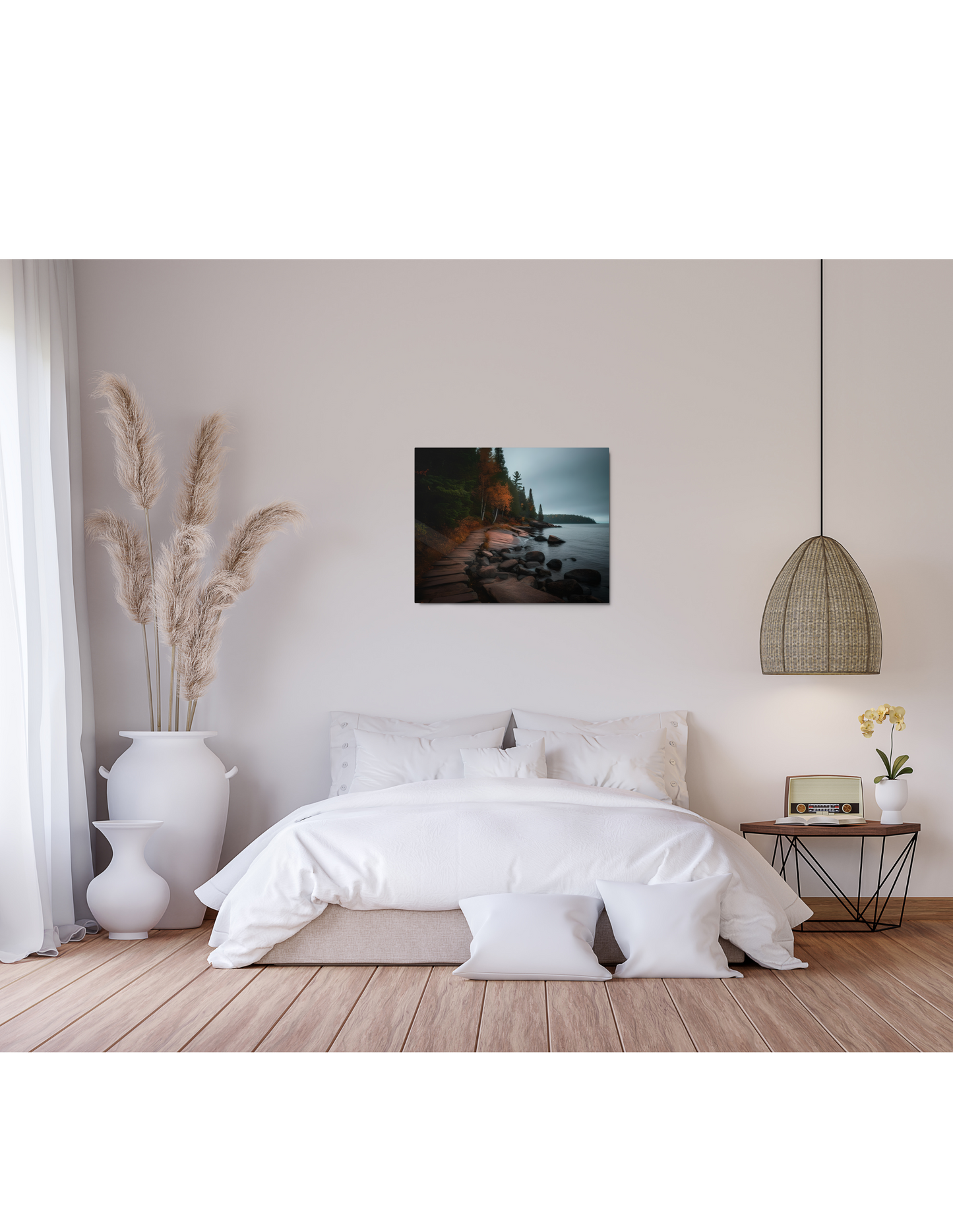 *Tranquil Lake Shore Metal Wall Decor, Beautiful Nautical Artwork