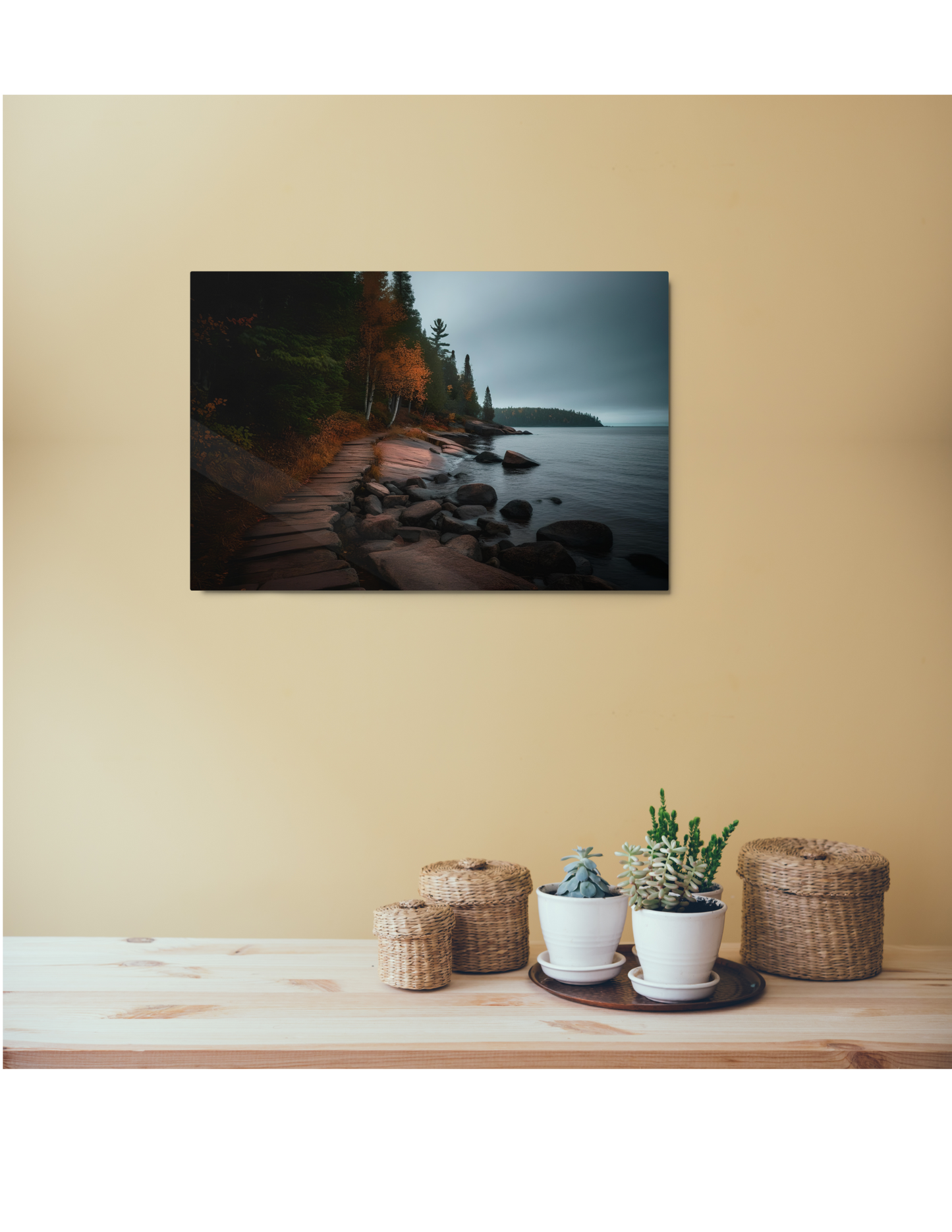 *Tranquil Lake Shore Metal Wall Decor, Beautiful Nautical Artwork