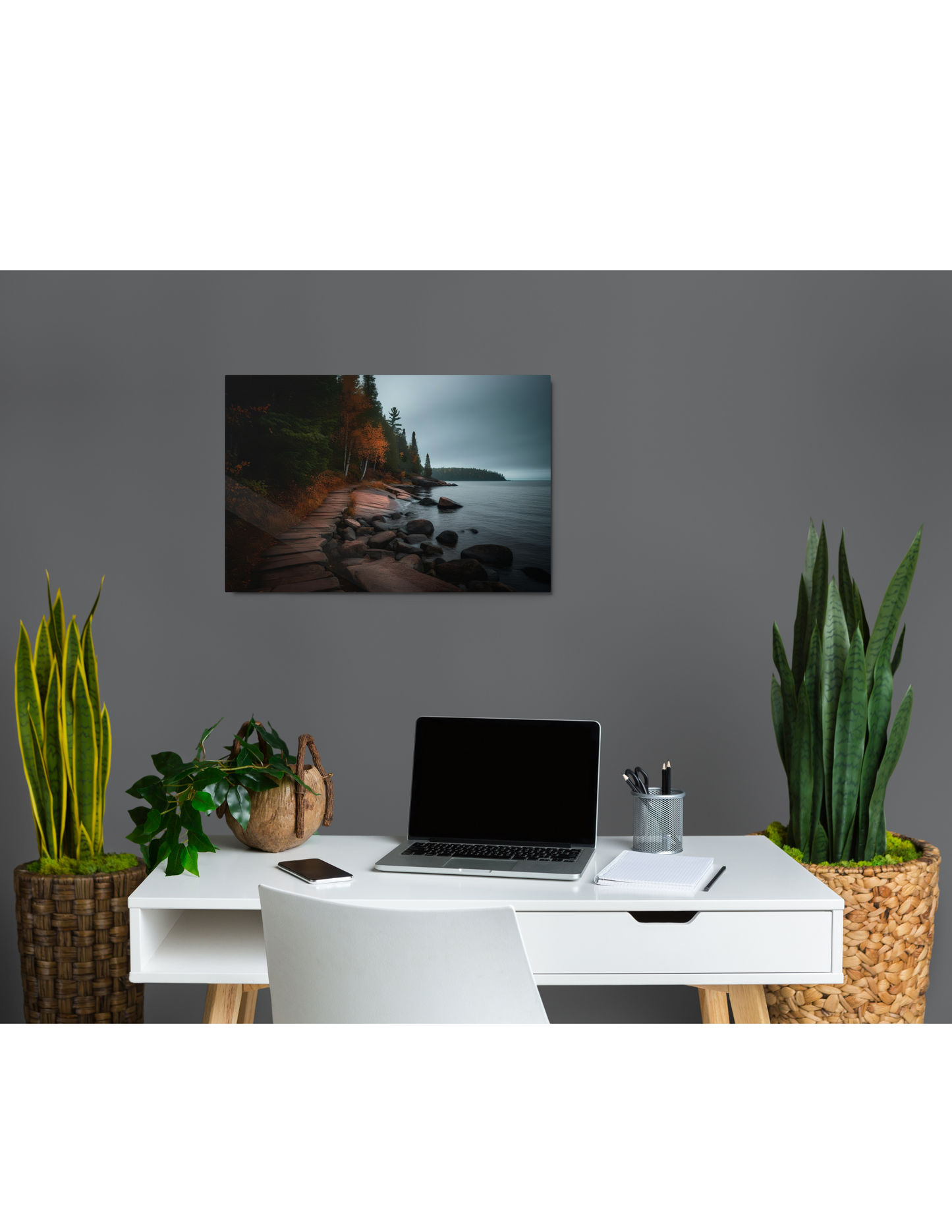 *Tranquil Lake Shore Metal Wall Decor, Beautiful Nautical Artwork