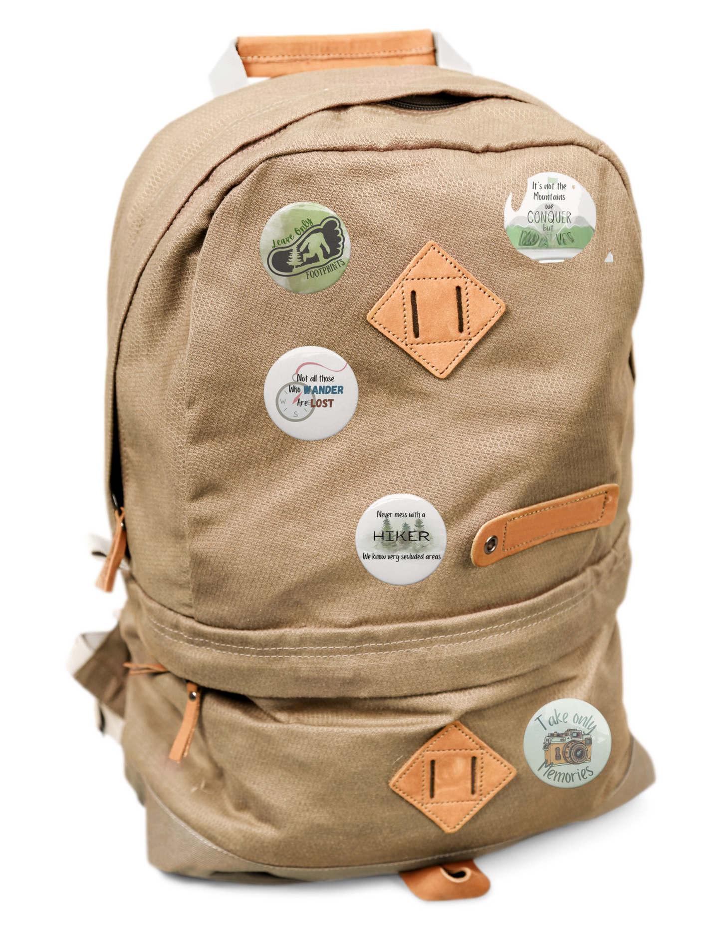 Inspirational Hiking Buttons - Set of 5