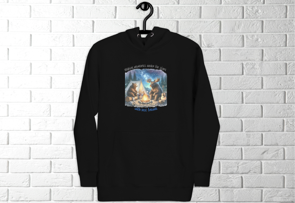 Making Memories Camping Hoodie, Friends around Campfire Sweatshirt