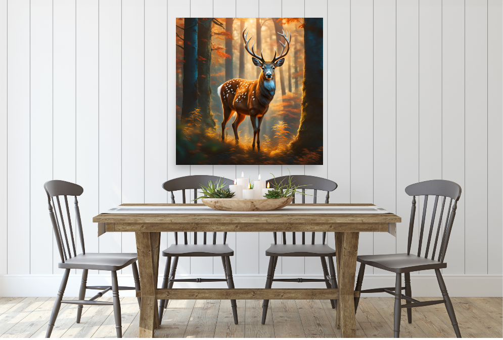 Deer Wilderness Poster, Woodland Animal Decor
