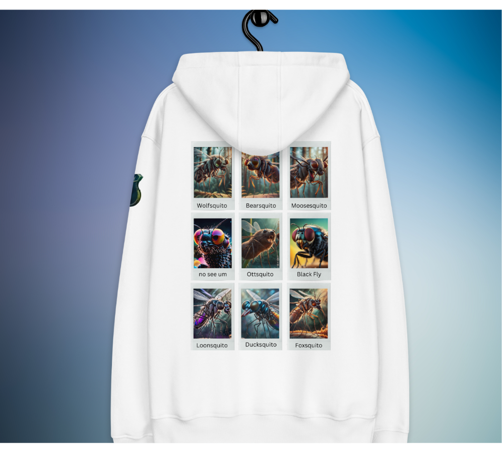 Organic Minnesota Mosquito Hoodie, Northshore Wildlife