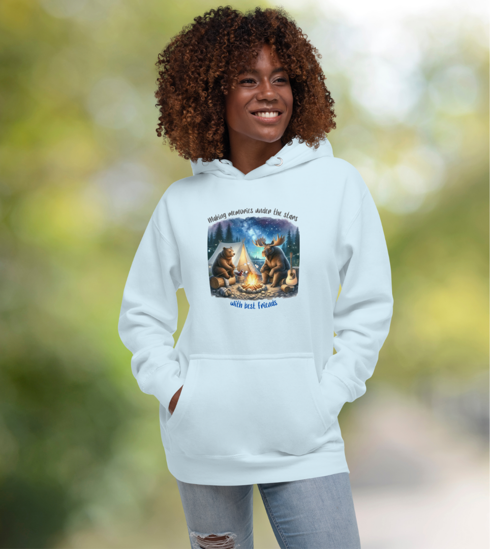 Making Memories Camping Hoodie, Friends around Campfire Sweatshirt
