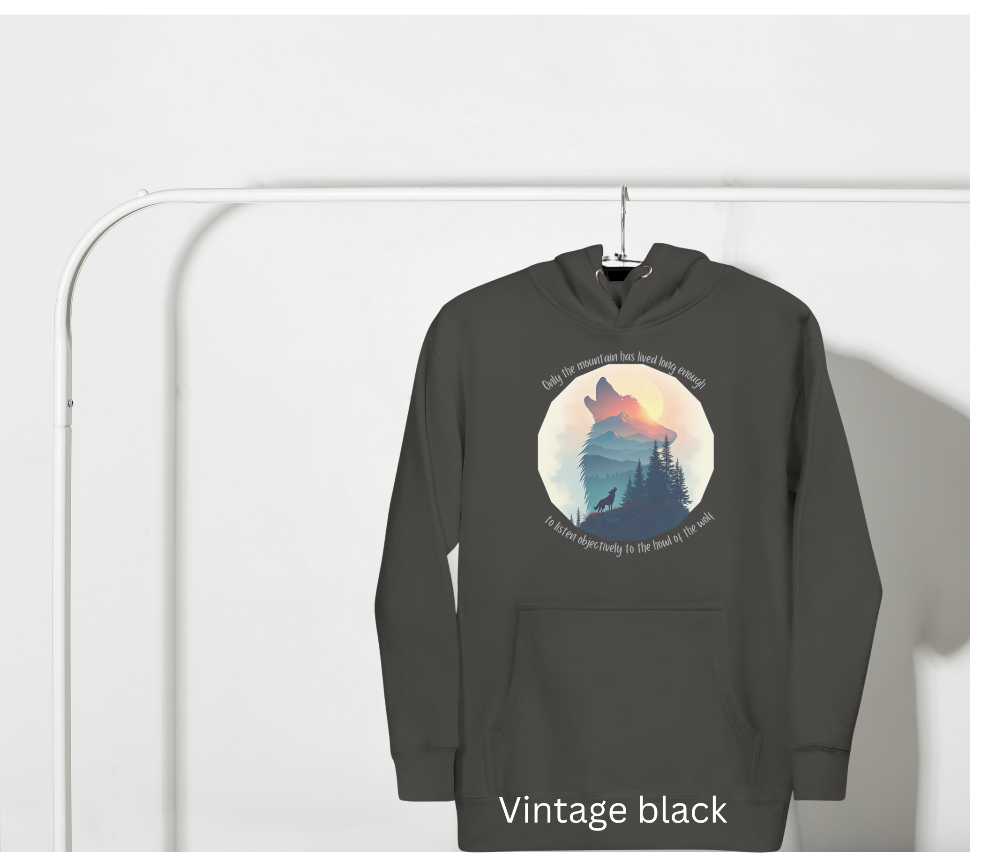 Inspirational Wolf Hoodie, Nature Outdoor Lover Sweatshirt