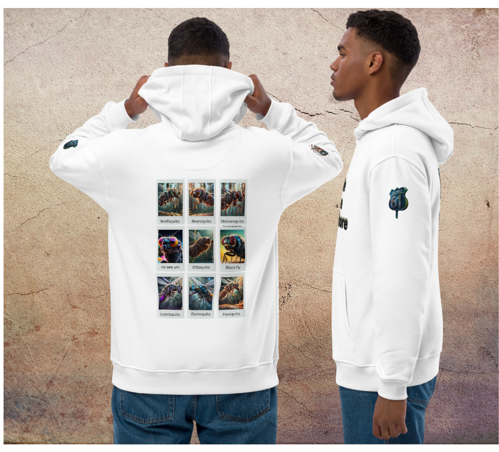 Organic Minnesota Mosquito Hoodie, Northshore Wildlife