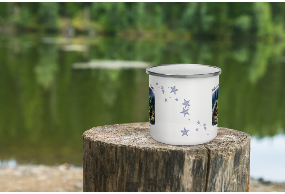 Friends Enamel Camping Mug, Make Memories Cup