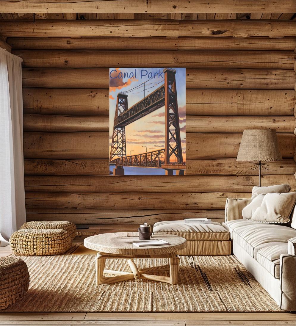 Canal Park Photo Tile, Duluth Minnesota Home Wall Artwork