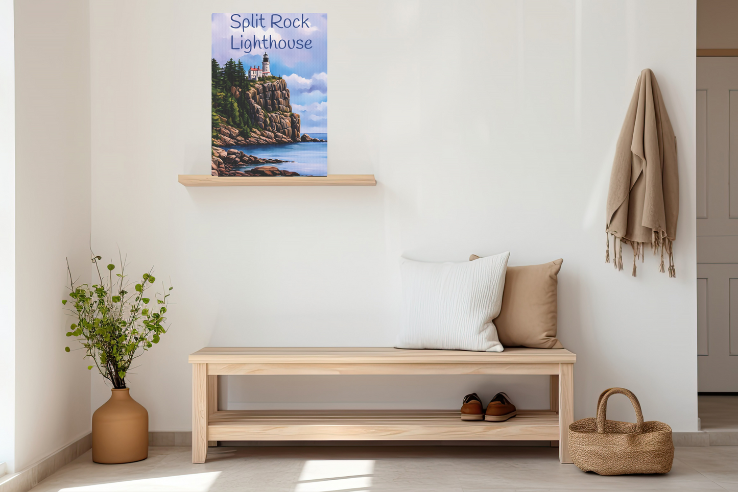 Split Rock Lighthouse Photo Tile, Up North Minnesota Wall Decor