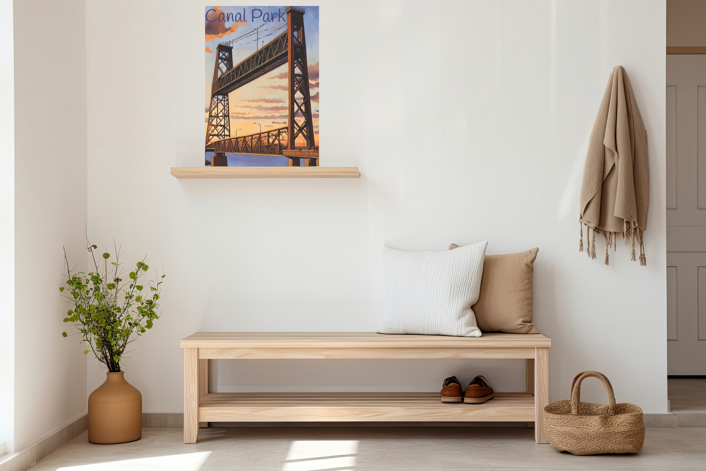 Canal Park Photo Tile, Duluth Minnesota Home Wall Artwork