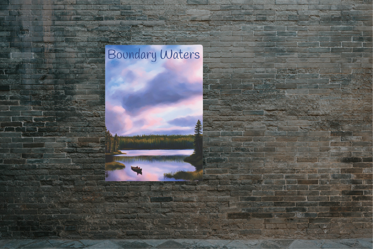 Boundary Water Photo Tile, North Shore Minnesota Canvas