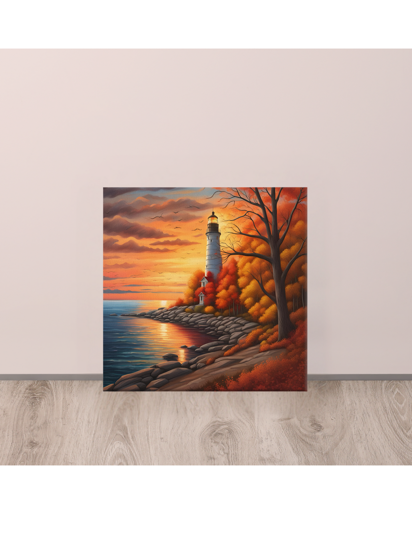 Serene Lighthouse Canvas Art - Nautical Home Decor