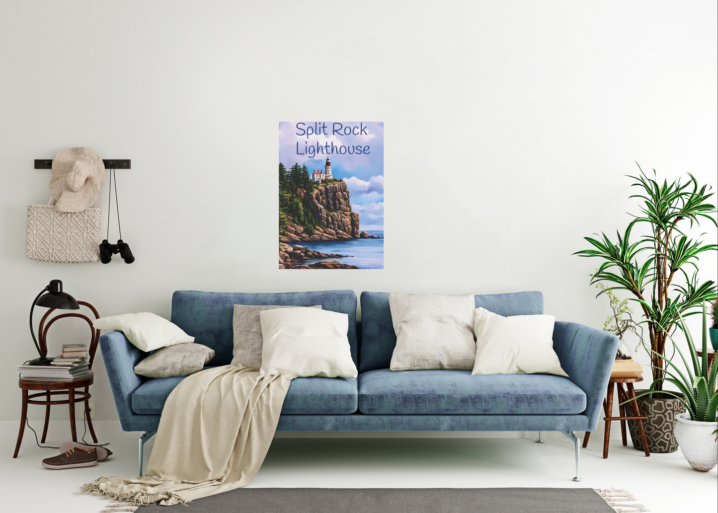 Split Rock Lighthouse Photo Tile, Up North Minnesota Wall Decor