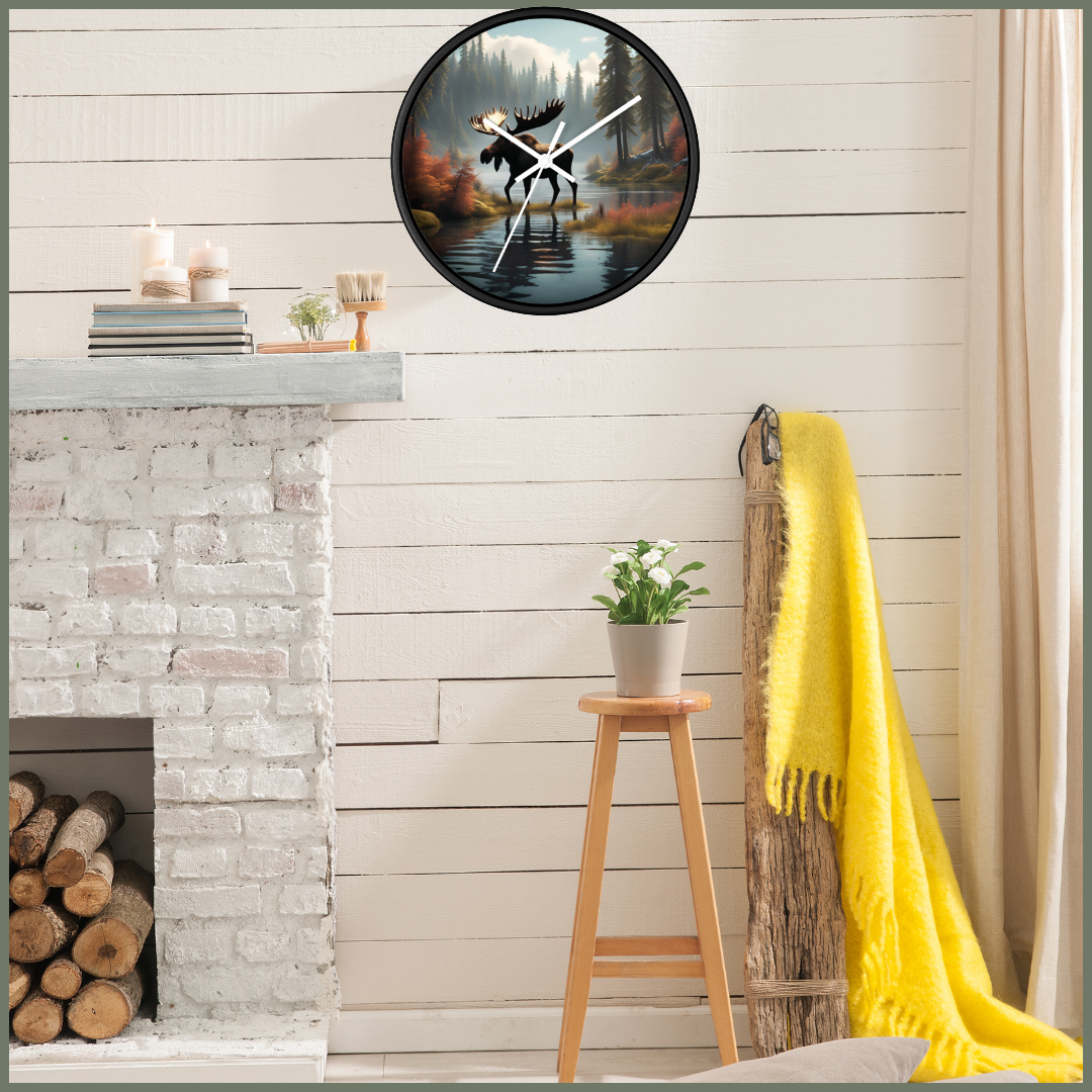 Moose Wall Clock, Nature-Inspired Clock