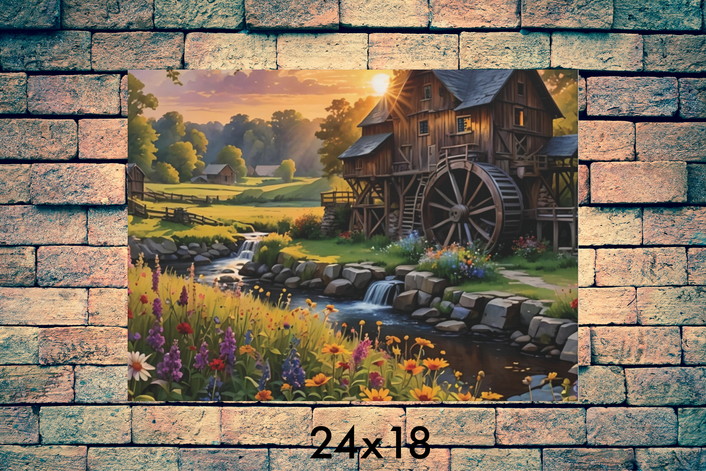 Watermill Canvas, Landscape Gallery Art