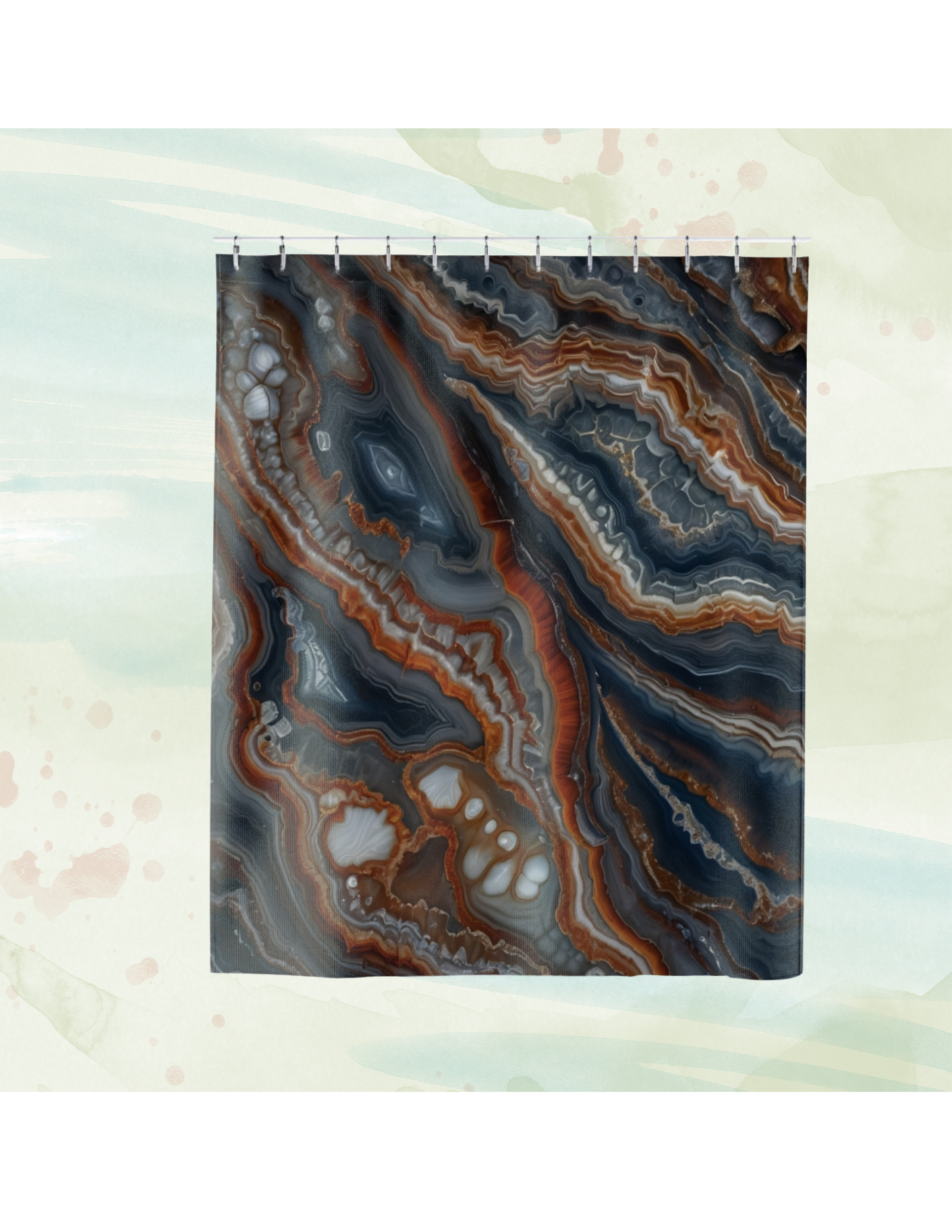 Agate Shower Curtain - Lake Superior Bathroom