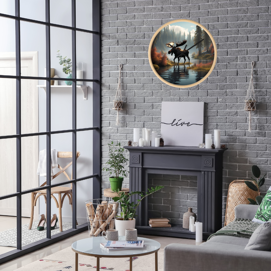 Moose Wall Clock, Nature-Inspired Clock