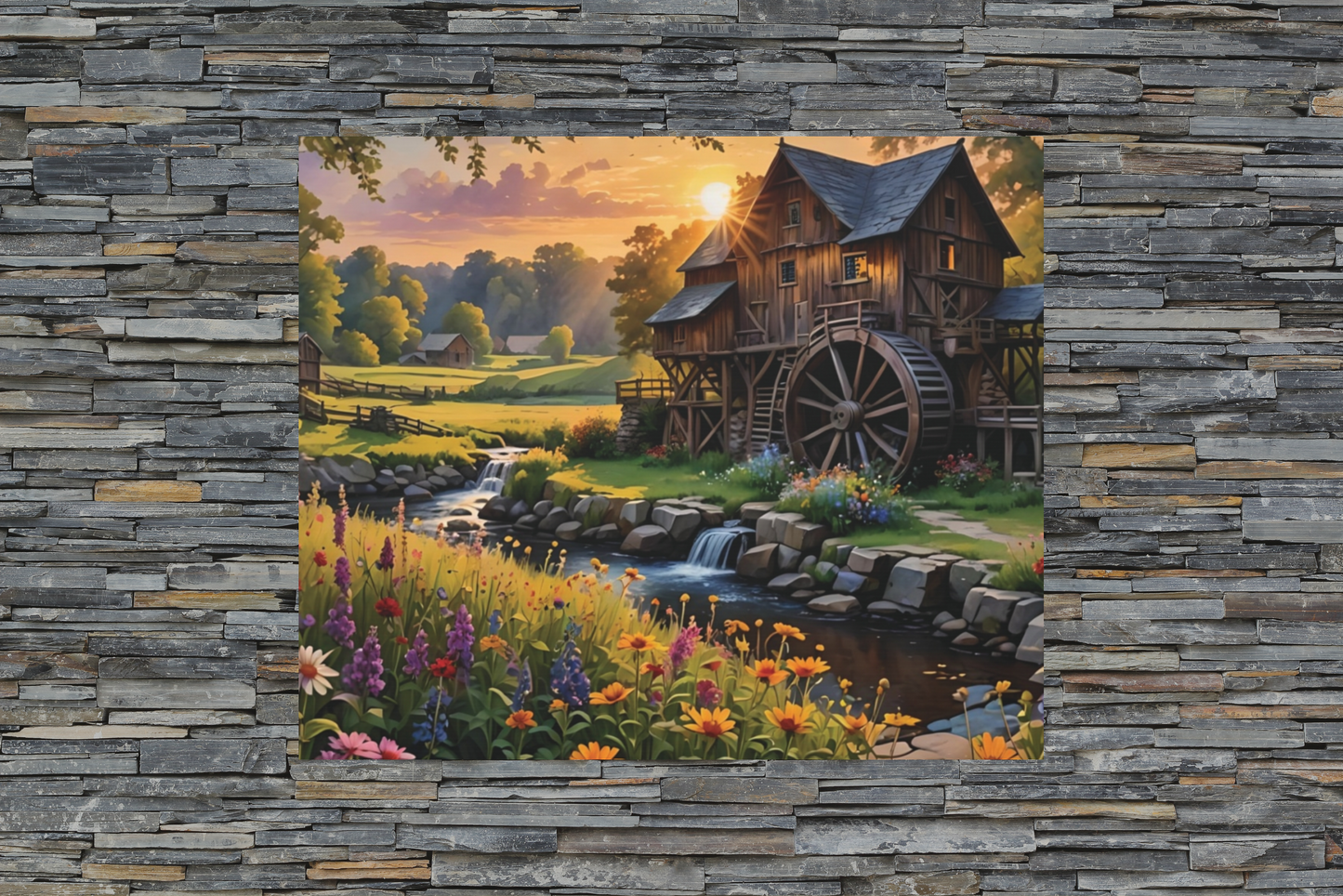 Watermill Canvas, Landscape Gallery Art