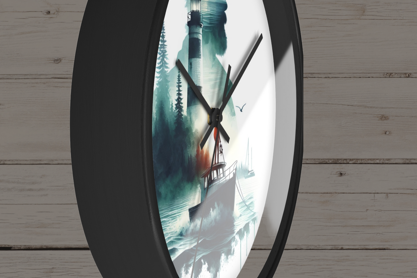 Nautical Wall Clock, Boat Captain Lakehouse Decor