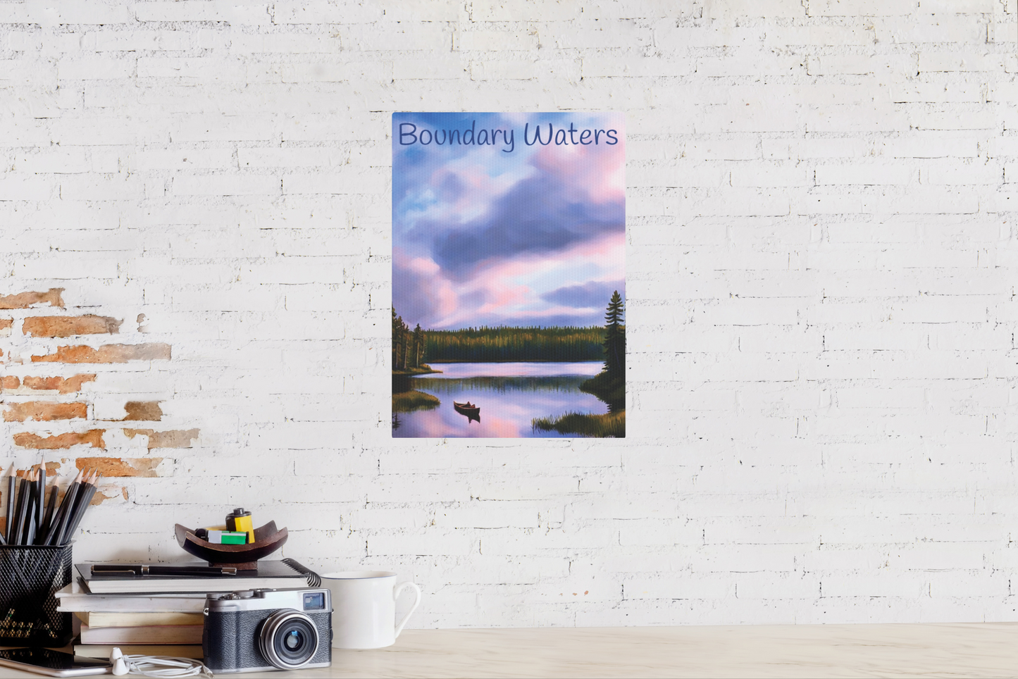 Boundary Water Photo Tile, North Shore Minnesota Canvas