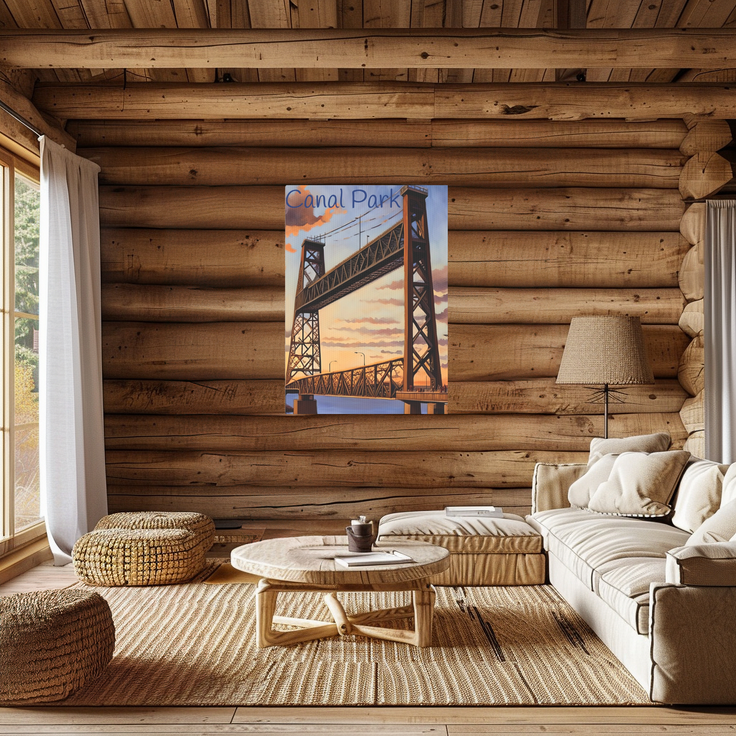 Canal Park Photo Tile, Duluth Minnesota Home Wall Artwork