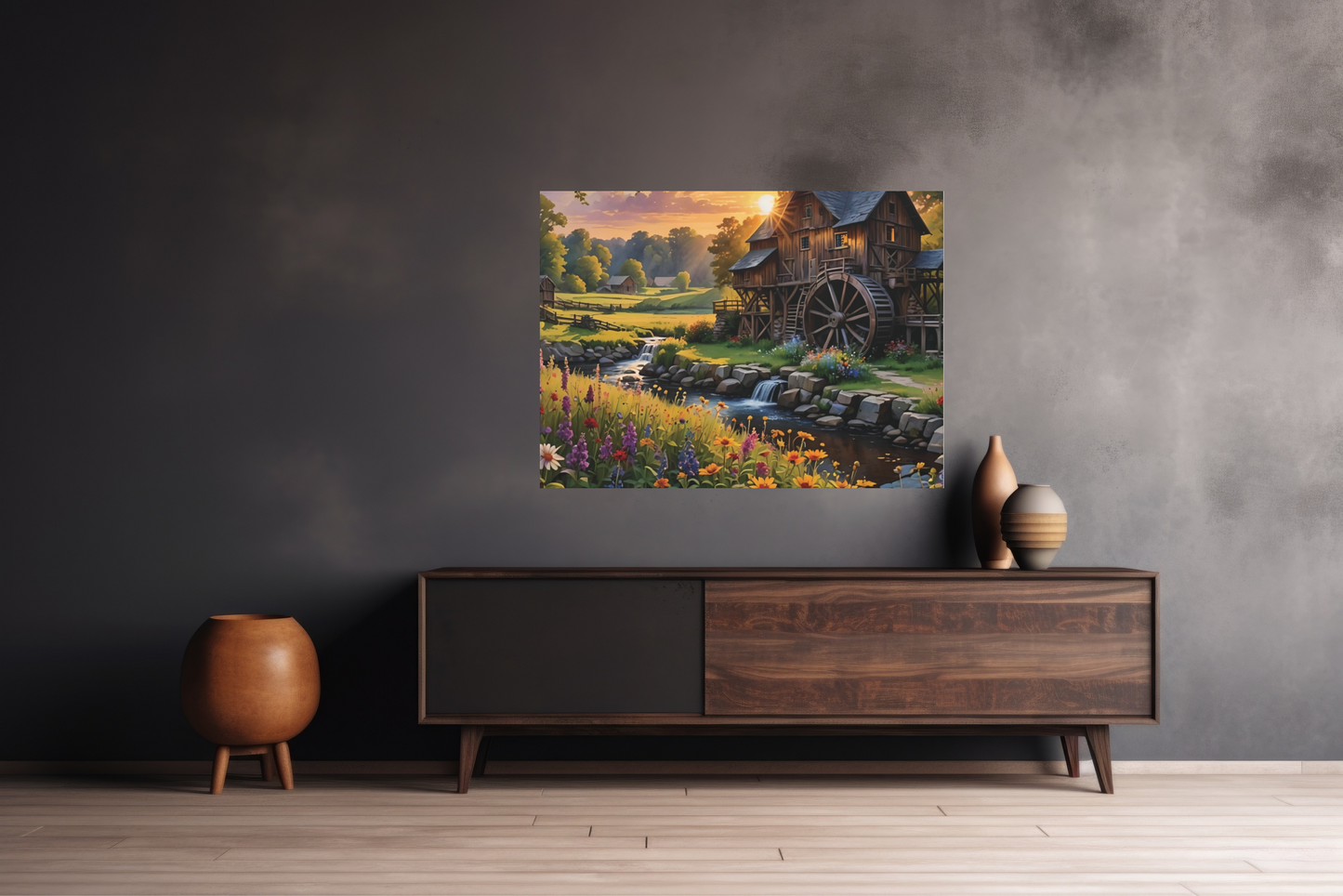 Watermill Canvas, Landscape Gallery Art