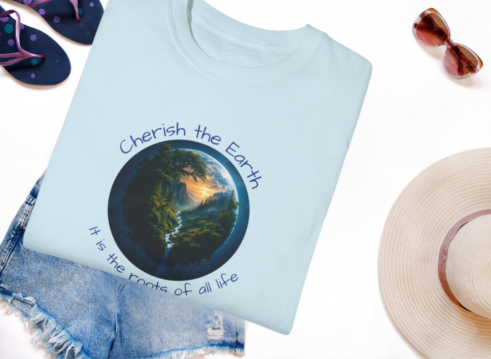 Earth Love T-Shirt, Eco-Friendly Tee, Nature Lover Gift, Cherish the Planet Shirt, Save our World Apparel