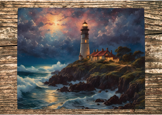 Beautiful Nautical Lighthouse Placemat Set, Lake Lovers Gift
