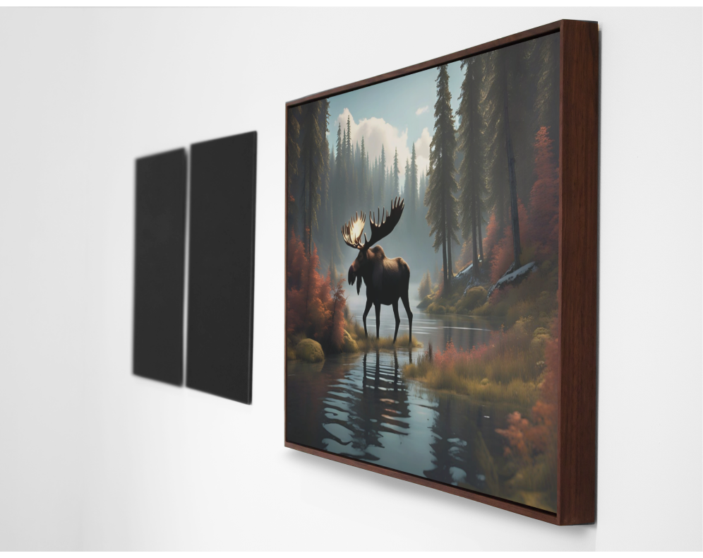 Moose in the Woods Poster, Cabin Wall Home Decor