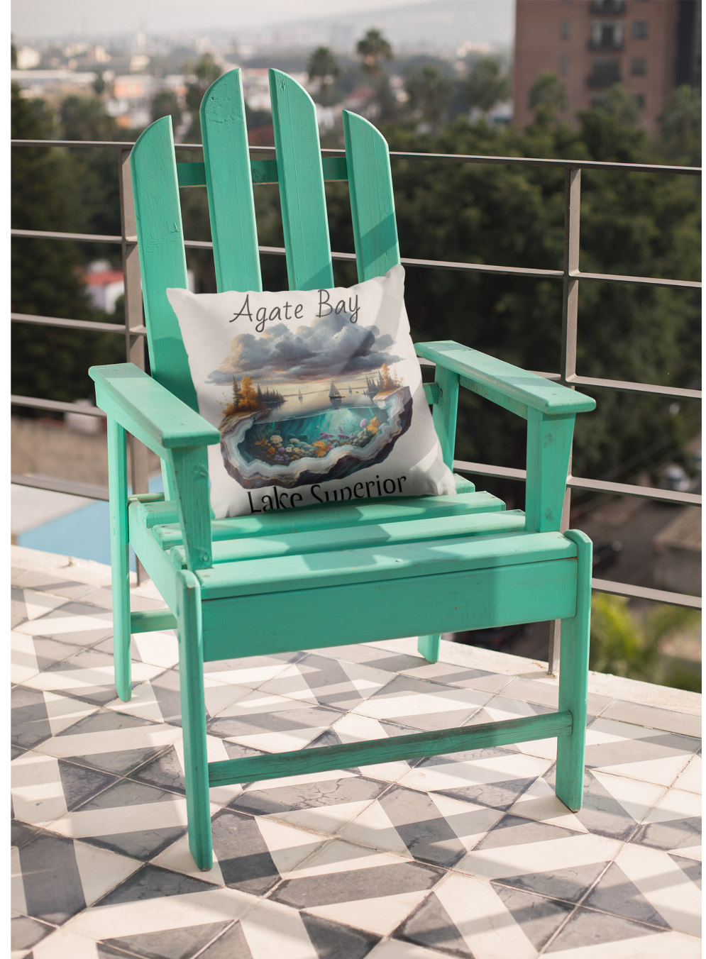 Agate Bay Minnesota Gift, Lake Superior Throw Pillow
