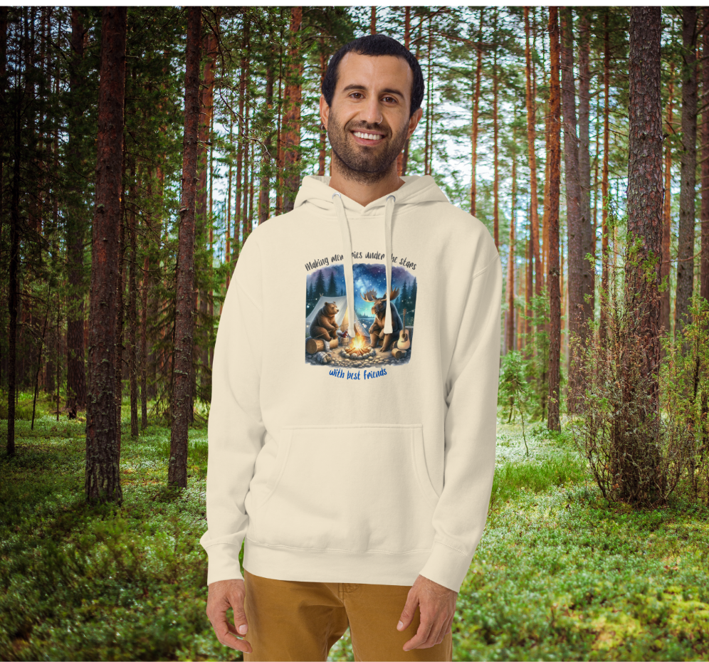 Making Memories Camping Hoodie, Friends around Campfire Sweatshirt