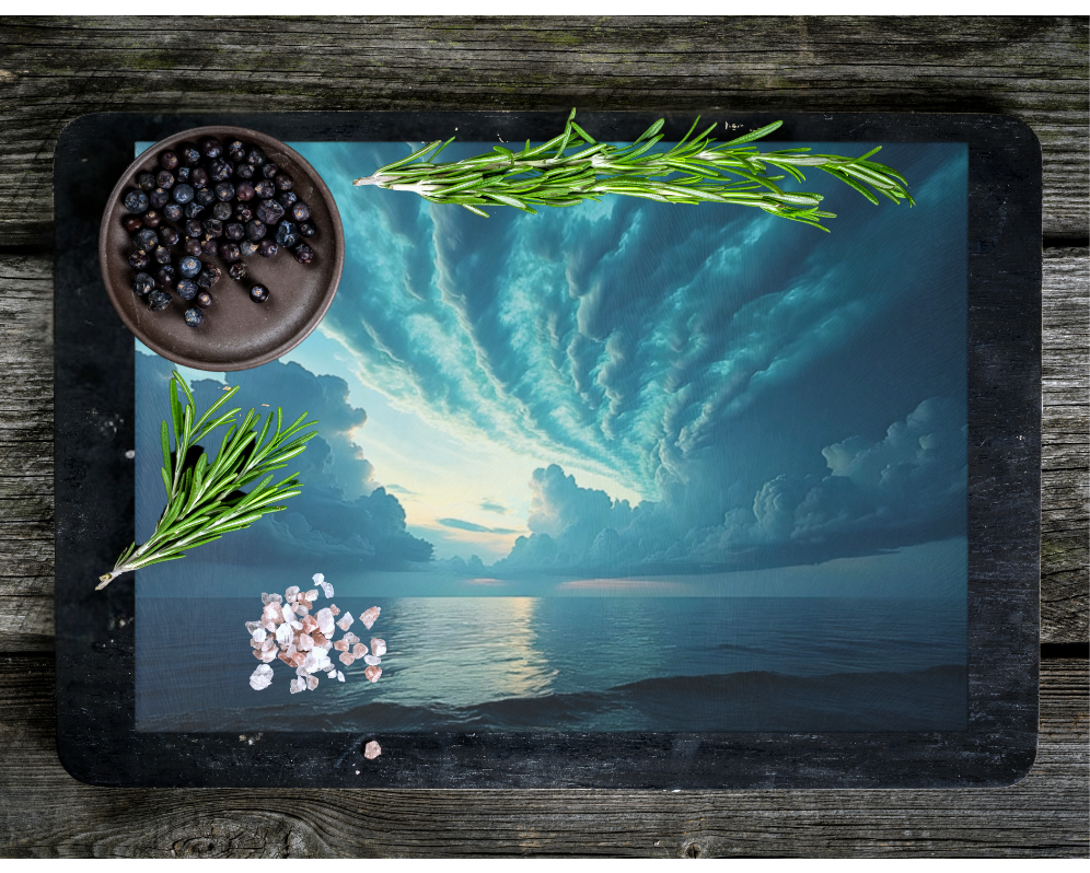 Beautiful Clouds Over the Lake Glass Cutting Board- Kitchen Decor