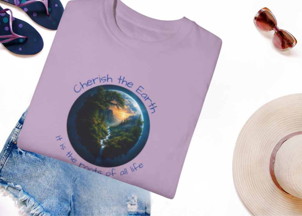 Earth Love T-Shirt, Eco-Friendly Tee, Nature Lover Gift, Cherish the Planet Shirt, Save our World Apparel