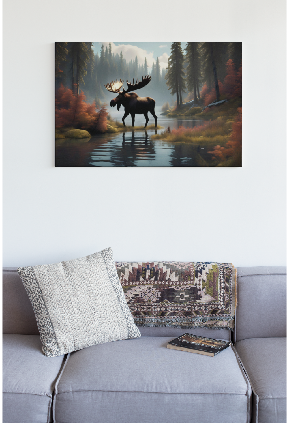 Beautiful Moose Poster, Wilderness Home Wall Artwork
