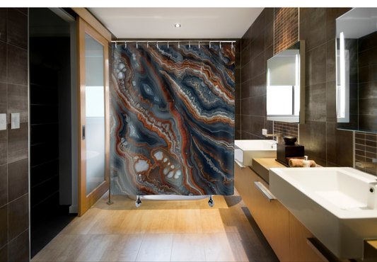 Agate Shower Curtain - Lake Superior Bathroom