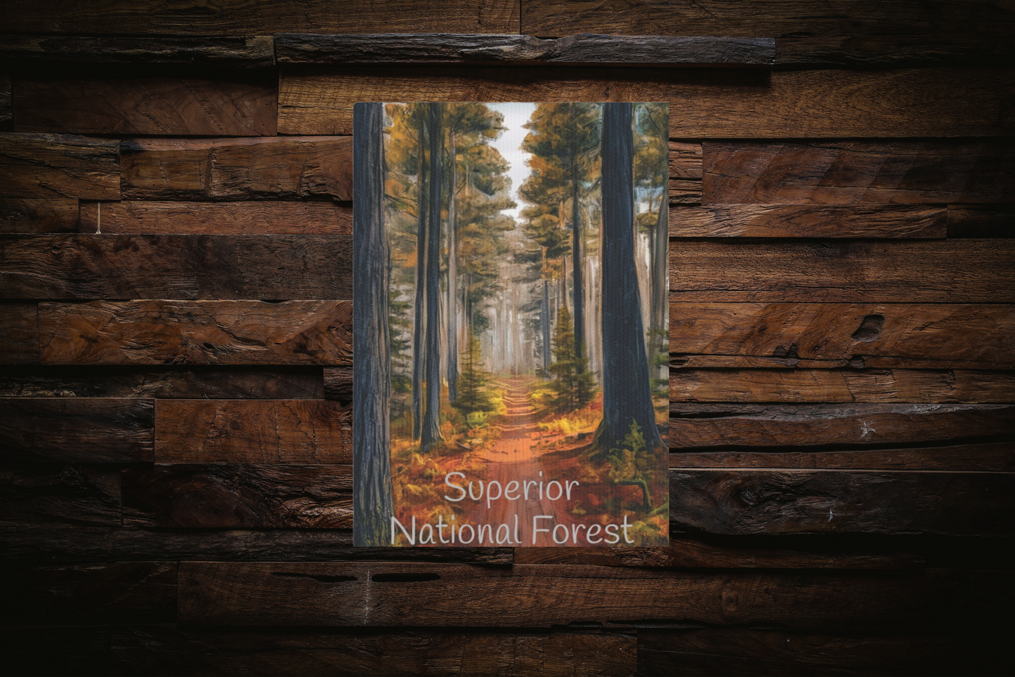 Superior National Forest Photo Tile, North Shore Minnesota Love