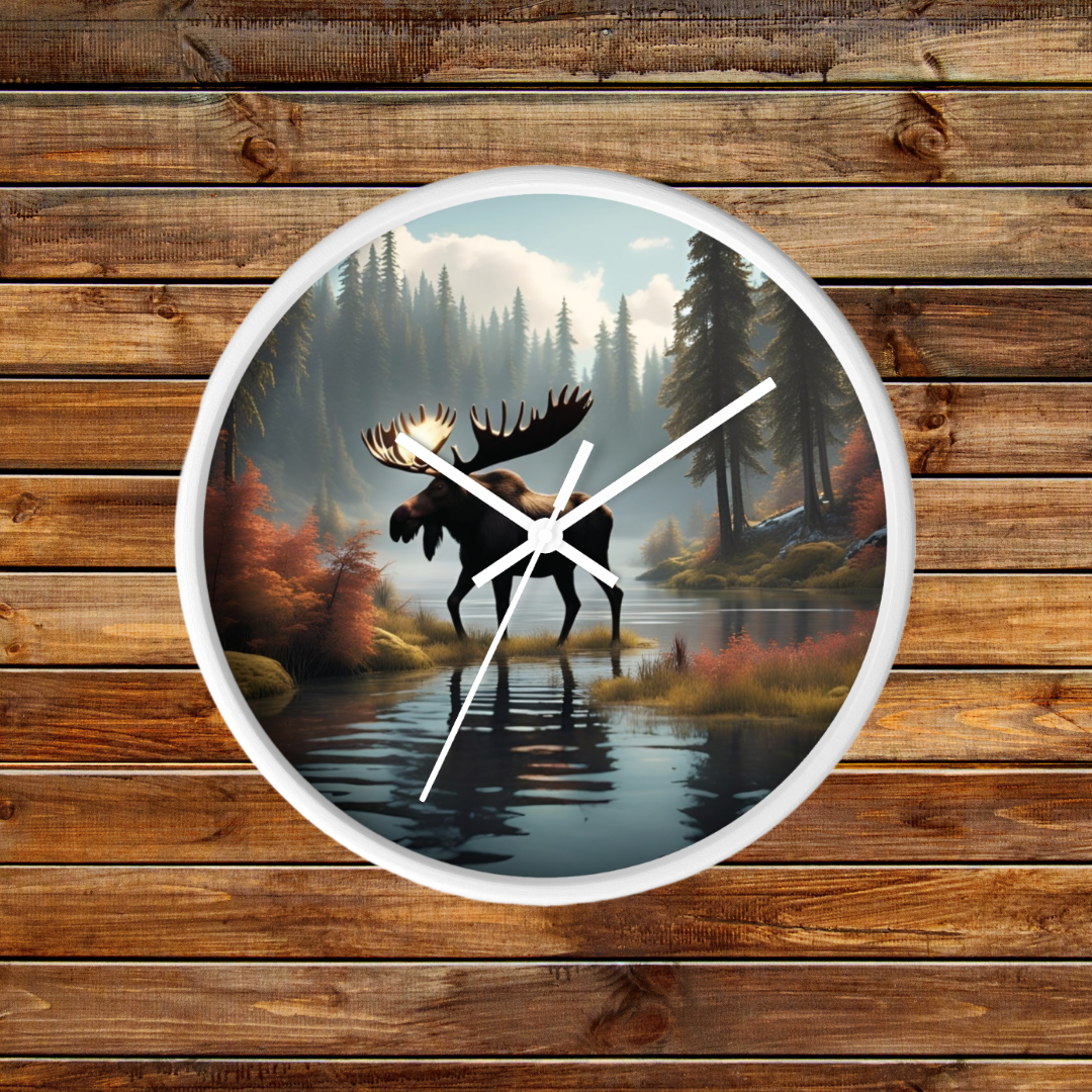 Moose Wall Clock, Nature-Inspired Clock
