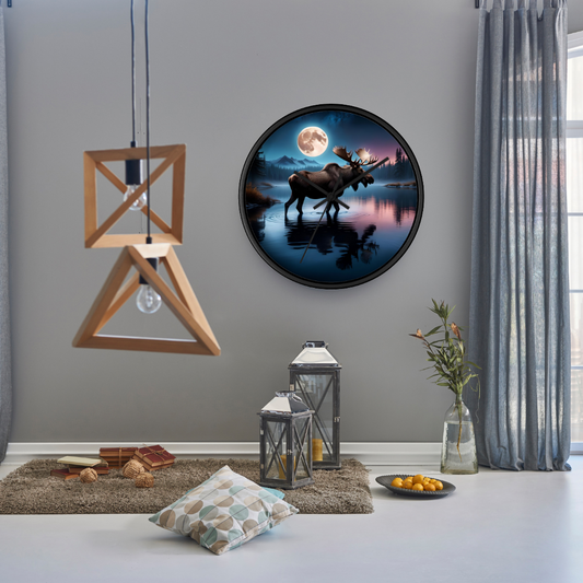 Moose wall clock, Outdoor lover gift, Cabin Lodge decor