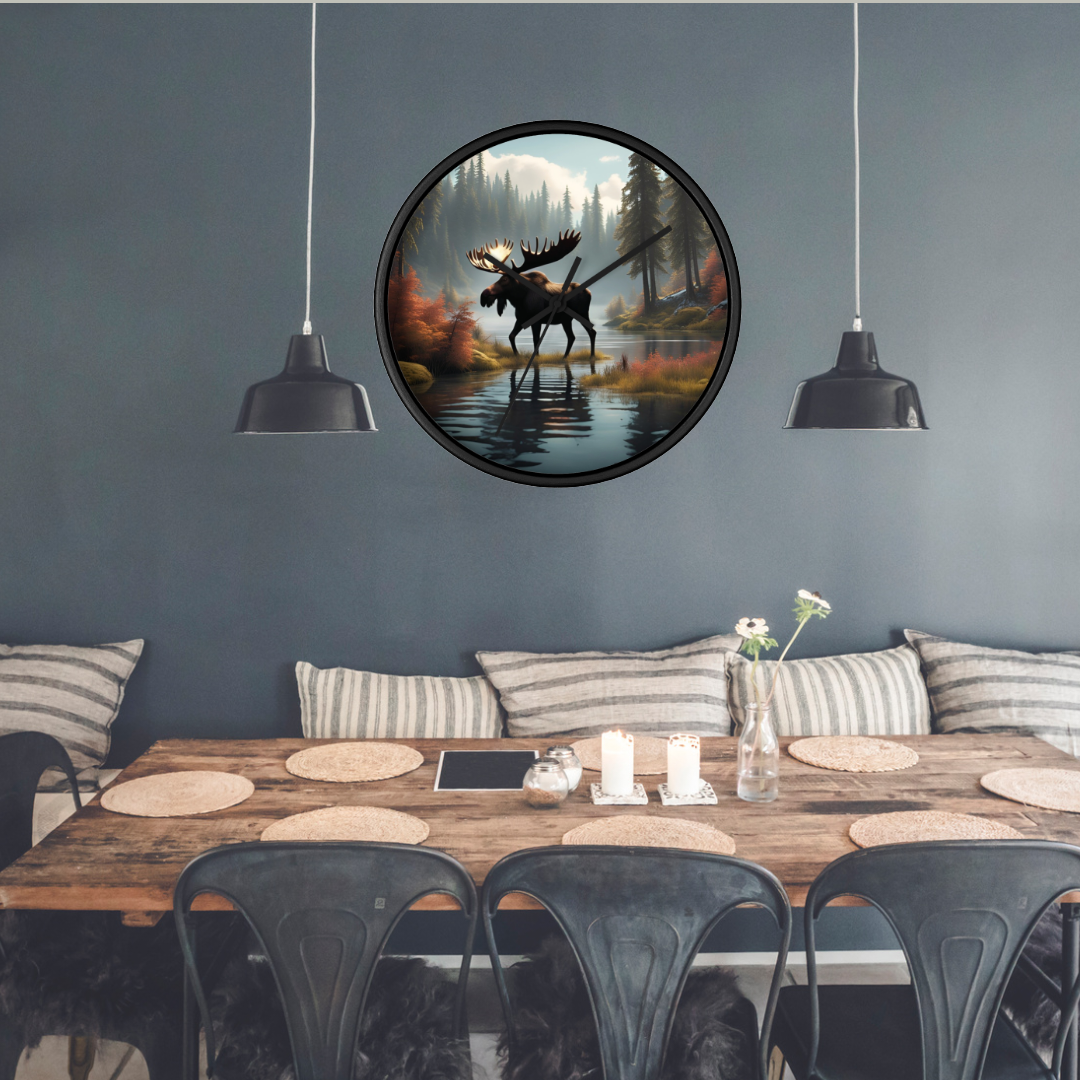 Moose Wall Clock, Nature-Inspired Clock