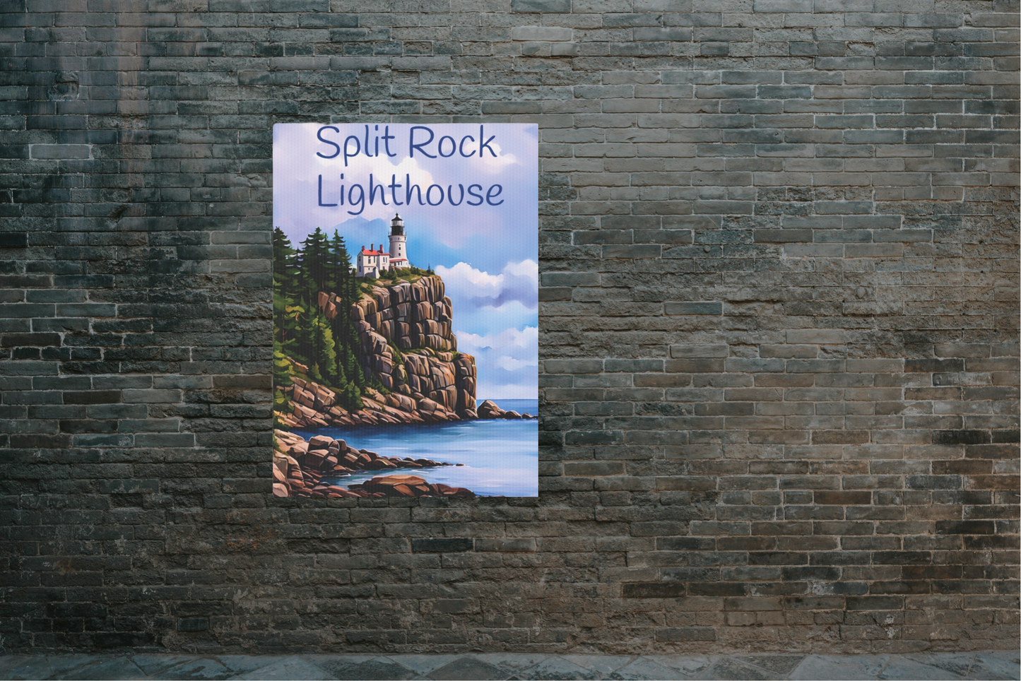 Split Rock Lighthouse Photo Tile, Up North Minnesota Wall Decor