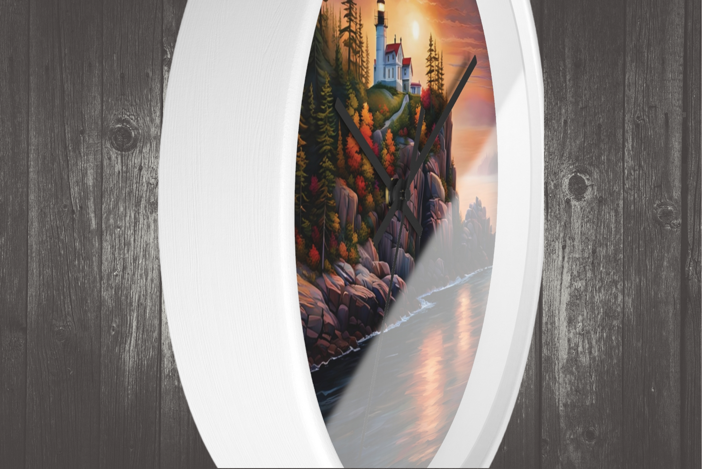 Split Rock Lighthouse Wall Clock, Beautiful Minnesota Northshore