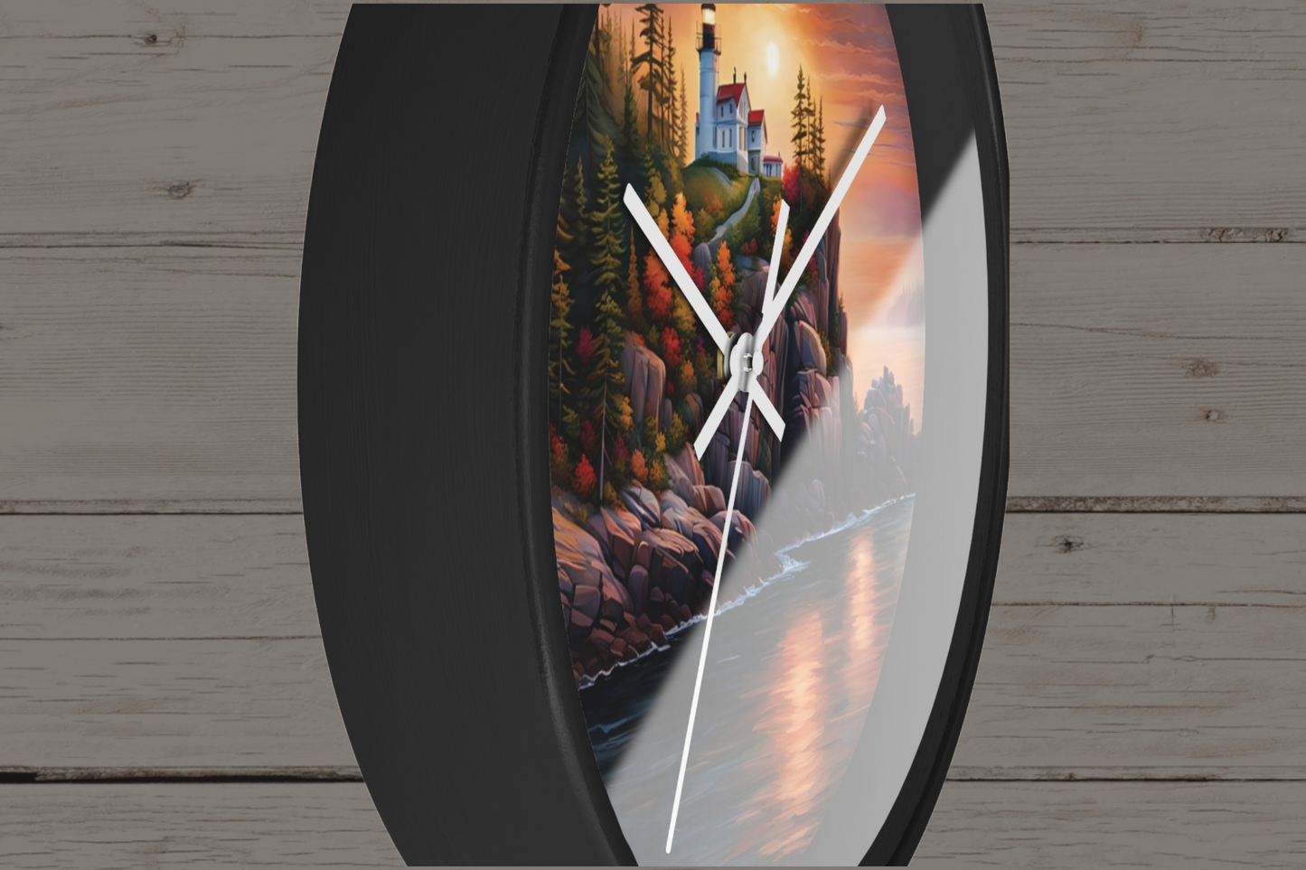 Split Rock Lighthouse Wall Clock, Beautiful Minnesota Northshore