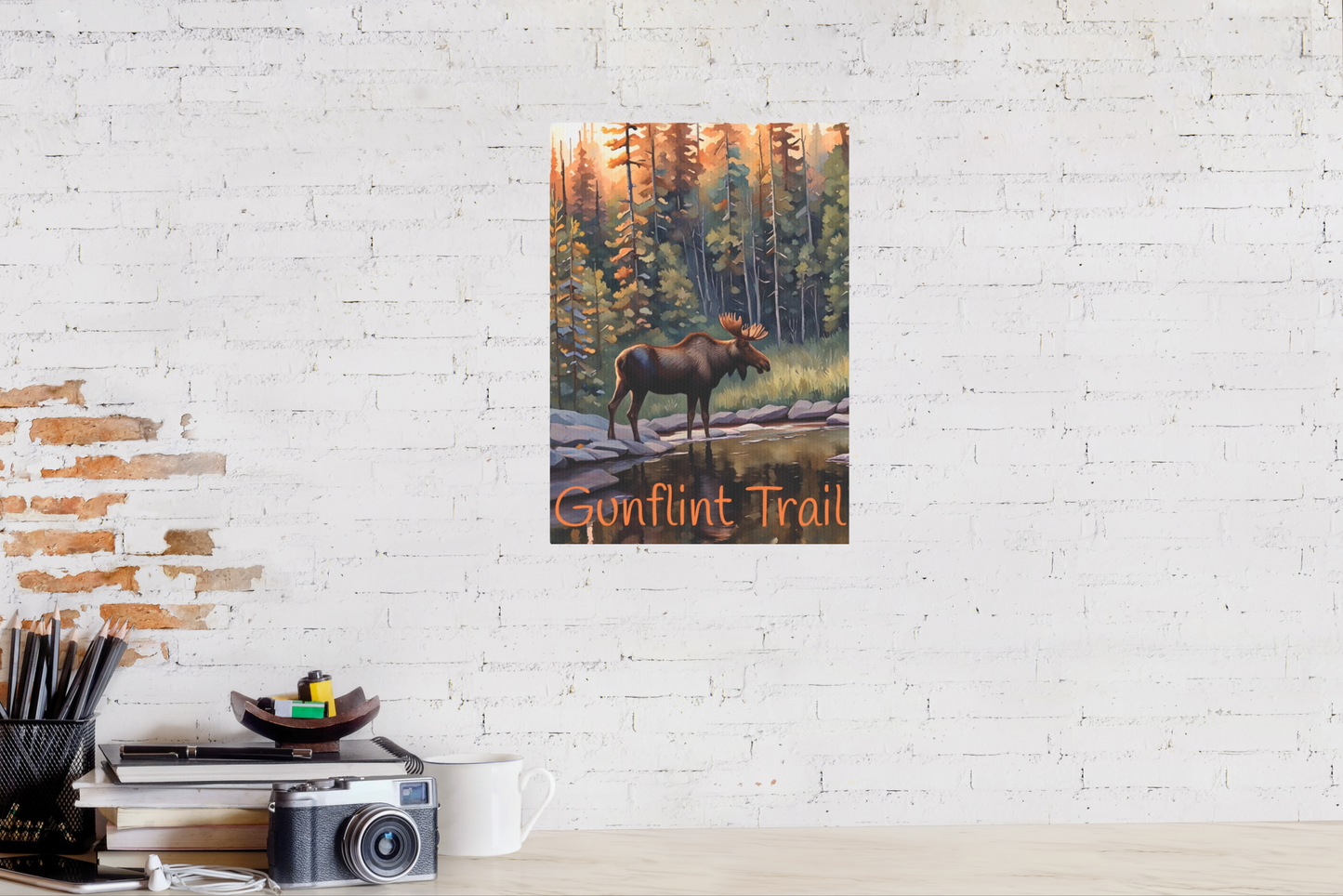 Gunflint Trail Minnesota Photo Tile, North Shore Love Wall Art,