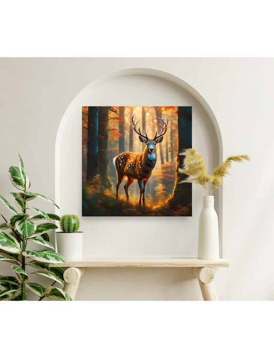 Deer Wilderness Poster, Woodland Animal Decor
